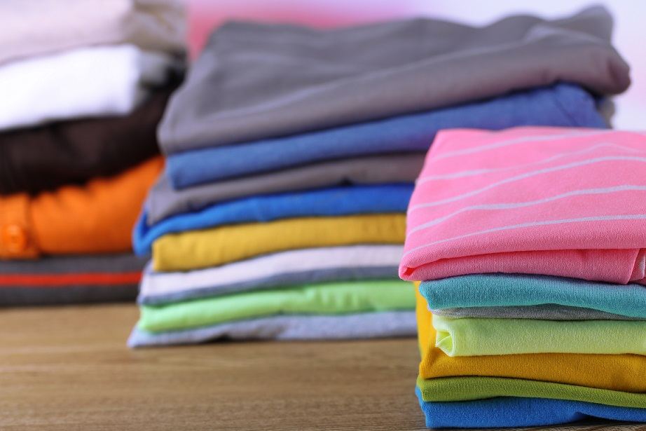 Folded laundry ready for pickup in San Francisco